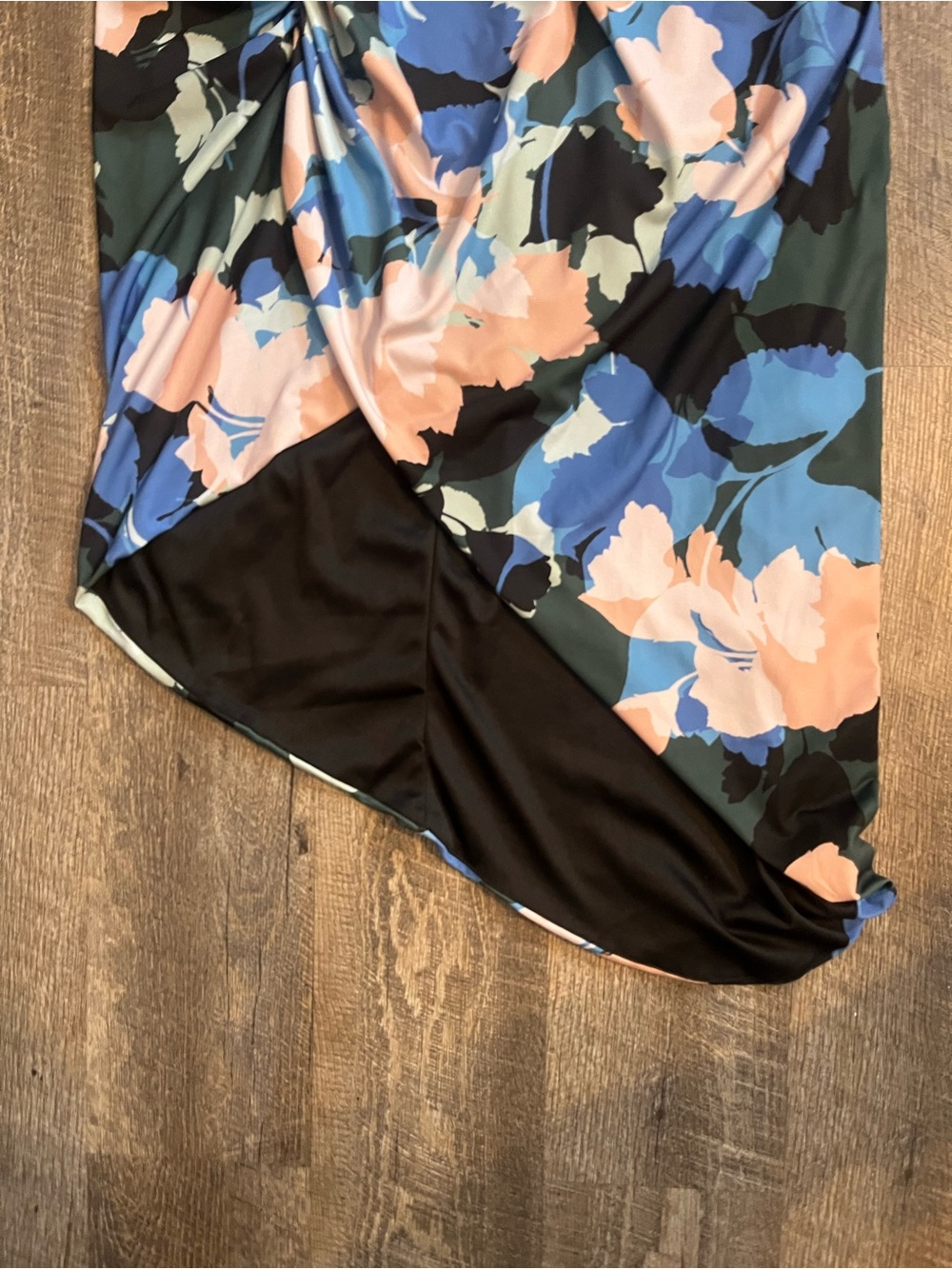 Alexia Admor Women’s XLarge One-Shoulder Dress in Blue and Peach Floral - Picture 9 of 9